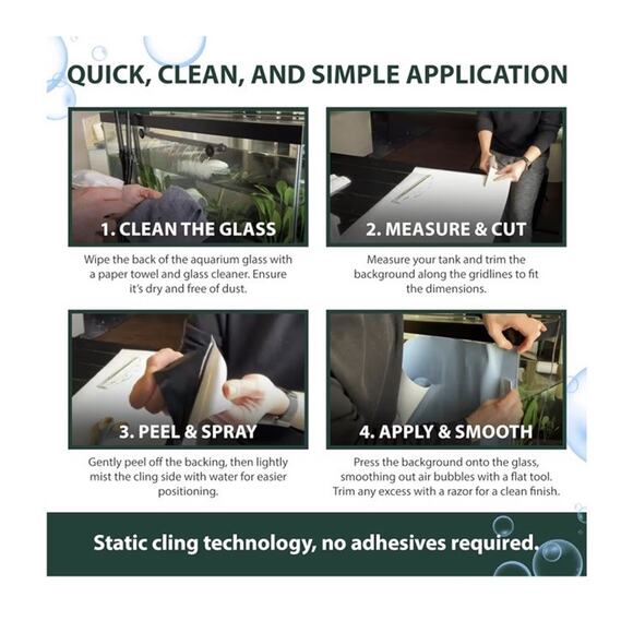 Aquatic Creations Aquarium Background Beach Scene 24”x12” - Picture 9 of 10